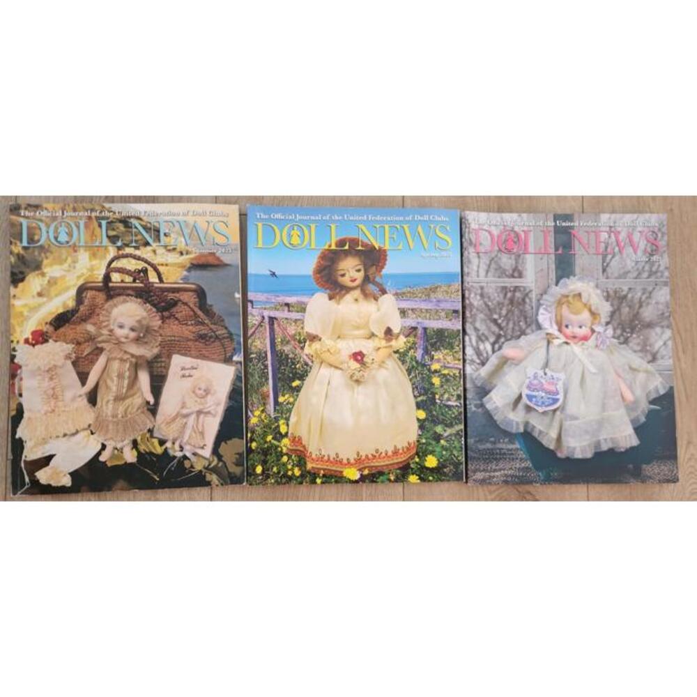 Lot 3 UFDC United Federated Doll News Summer/Spring/Winter 2023 w/Doll Pattern